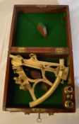 Grimsby sextant with makers mark 'O J Olsen', in a case with paper label 'E. F. Lundy, Adjuster of