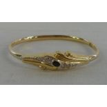 14ct gold bracelet with sapphire and dia