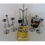 Various chrome/silver plate items inc 2