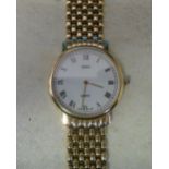 9ct mens gold watch by Sovereign (inscri