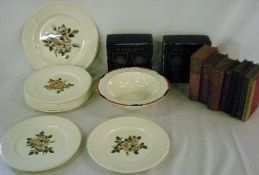 8 Wedgwood Briar pattern plates & a dish