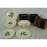 8 Wedgwood Briar pattern plates & a dish