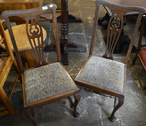 2 Edwardian dining chairs