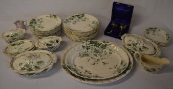 Large part dinner service marked Osborn