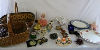 Assorted items inc Goebel, opera glasses