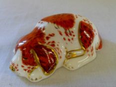 Crown Derby puppy with gold stopper