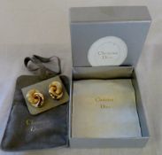 Boxed pair of vintage Christian Dior cli
