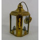 Brass and glass light fitting H 23 cm