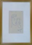 Jean Cocteau print 'Elude en bleu' 40 cm