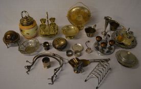 Various silver plate and copper plate in