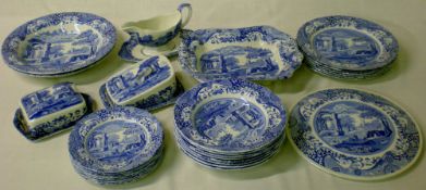 Spode Italian gravy boat on stand, chees