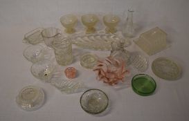 Selection of glassware including butter