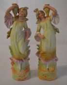 Pair of Continental bisque figures of la