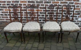 4 tapestry covered salon chairs