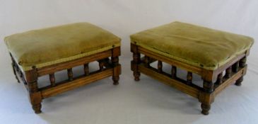Pair of late Victorian foot stools