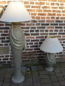 2 large lamps with shades