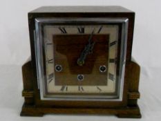 German oak mantle clock