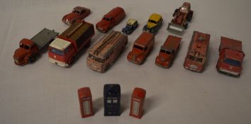 15 Dinky die cast models in playworn con