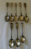 8 Silver teaspoons various dates inc Lon