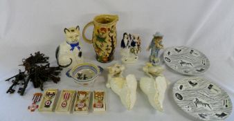 Various ceramics inc Staffordshire, Mali