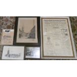 Assorted prints and advertising relating