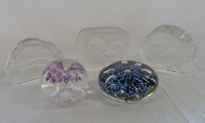 Assorted paperweights
