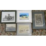 Various pictures inc engraving of the pe