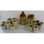 Various stoneware jars etc