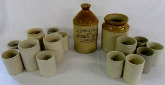 Various stoneware jars etc