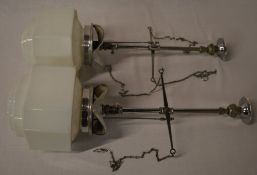 Pair of Art Deco style gas lamps convert