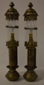 Pair of GWR carriage lamps