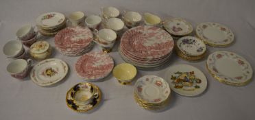 Johnson Brothers red transferware plates