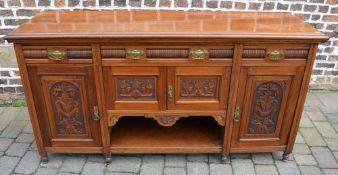 Late Victorian walnut sideboard with car