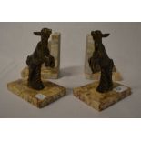 French Art Deco pair of lamb bookends an