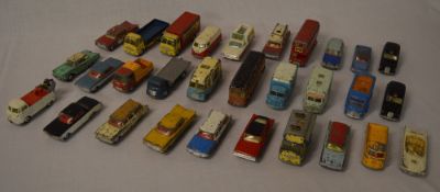 30 Corgi die cast model cars in playworn