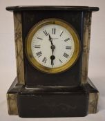 Slate & marble mantle clock