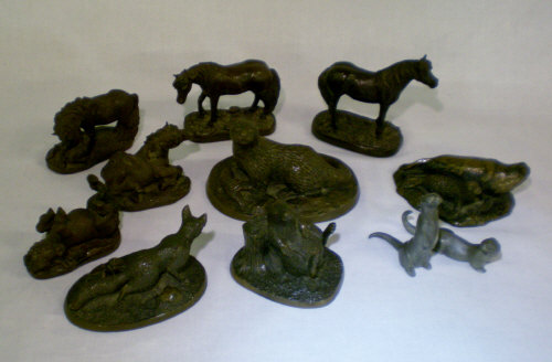 Various bronze, pewter & resin wildlife