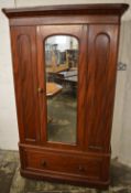 Victorian mahogany wardrobe with mirror