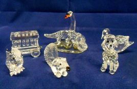 Assorted Swarovski crystal ornaments (al