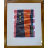 Abstract Anita Ford lithograph print 'Re