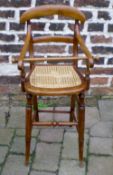 Cane seated child's high chair