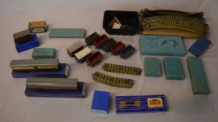 Various Hornby Dublo track, scenery, car