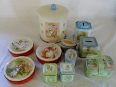 Beatrix Potter Peter Rabbit tins inc Hun