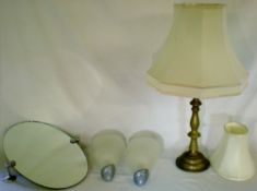 Pair of Art Deco style wall lights, bath