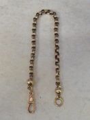 9ct rose gold bracelet length 7" weight