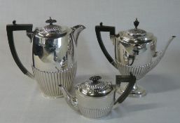 Silver near matching hot water jug, tea