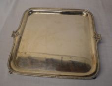 Silver square tray, Sheffield 1960, appr