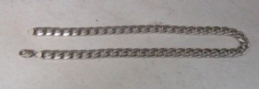 Silver necklace length 20" weight 3.16 o