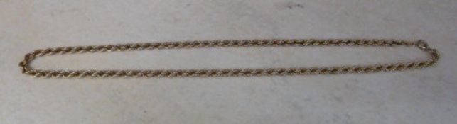 9ct gold necklace length 18" weight 7.3