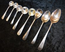 7 silver Georgian & Victorian spoons inc